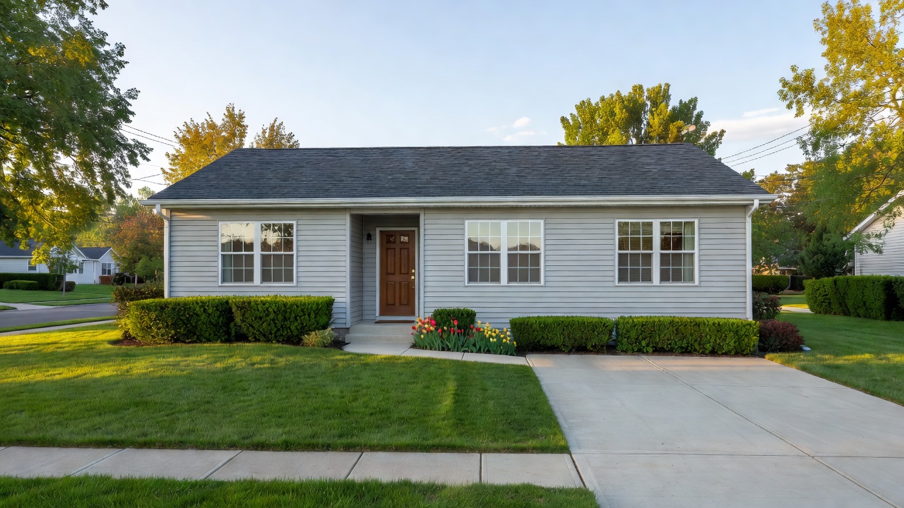 Clean exterior of residential property ready for sale